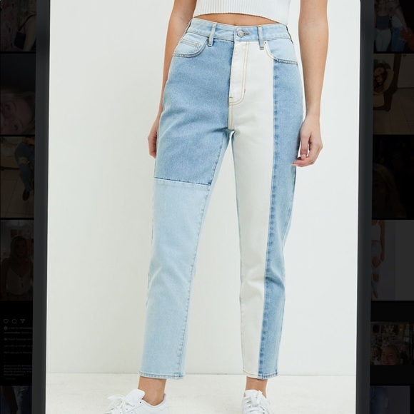 Pacsun Patchwork Mom Jeans Size 24 - Picture 2 of 4